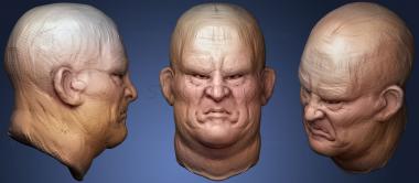 3D model Head sketch 02 (STL)